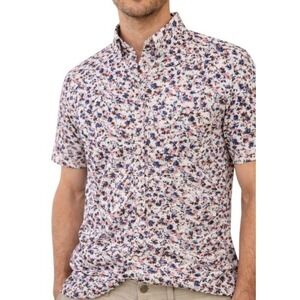 Eden Park Paris Regular Fit Shirt Mens M Multi Floral Albiate Fabric Button Down